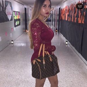 Burgundy Macy’s dress